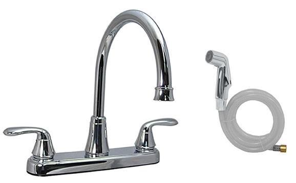 Phoenix Kitchen Faucet 8" Chrome High Rise with Spray